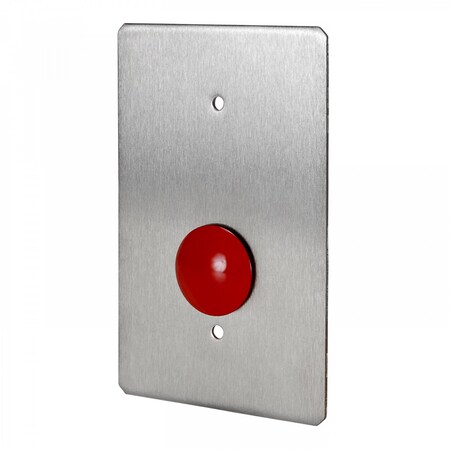 Quam Single-Gang Call-In Switch, Mushroom Button Vandal Resistant, Stainless CIB2/MB